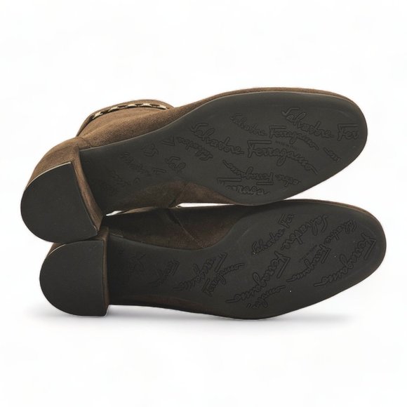 Salvatore Ferragamo Ghila Suede Ankle Boots - Picture 5 of 13